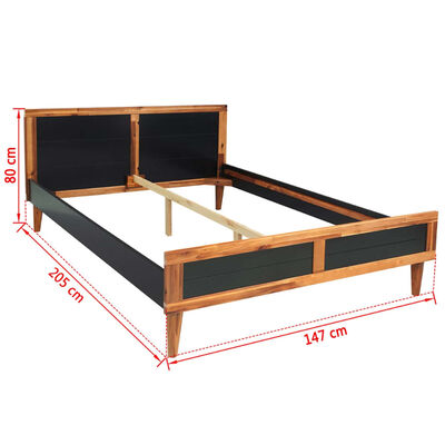 vidaXL 4-tlg. Schlafzimmermöbel-Set Akazienholz Massiv 140×200 cm
