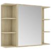 vidaXL Bad-Spiegelschrank Sonoma-Eiche 80x20,5x64 cm Holzwerkstoff