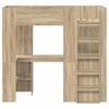 vidaXL Etagenbettgestell mit Schreibtisch Sonoma-Eiche 75 x 190 cm