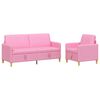 vidaXL Sofa Set mit Stauraum 2 pcs Rosa Polyester