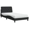vidaXL Bett mit Matratze Schwarz 100x200 cm Samt