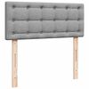 vidaXL Ottoman-Bett mit Matratze & LEDs Hellgrau 120x200 cm Stoff