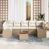 vidaXL Garten-Sofa-Set 8 pcs Beige und Weiß