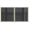 vidaXL Gartentisch mit Glasplatte Hellgrau 100x55x73 cm Poly Rattan