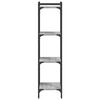 vidaXL B&uuml;cherregal 4 B&ouml;den Grau Sonoma 40x30x120 cm Holzwerkstoff