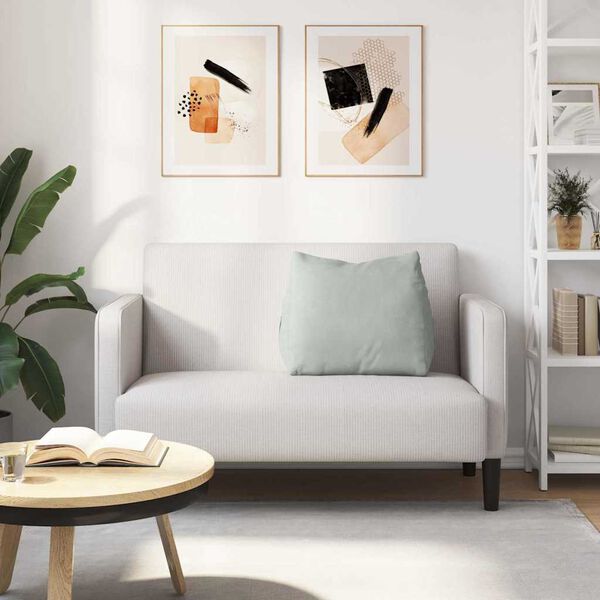 vidaXL R&uuml;ckenkissen Hellgrau 60 x 20 x 50 cm Cordstoff