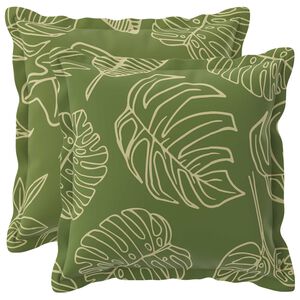 vidaXL Kissenbezug 2 stk. HOUTEN Blattdesign 30 x 30 cm Polyester