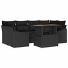 vidaXL Gartensofa-set 7 Stk. Schwarz und Braun