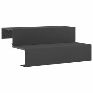 vidaXL 2-stufige Gartentreppe 80,5 x 56,5 x 34 cm Stahl Schwarz