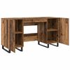 vidaXL Schreibtisch mit Regal Altholz 140 x 50 x 75 cm Holzwerkstoff