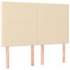 vidaXL Boxspringbett mit Matratze Creme 180x200 cm Stoff