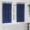 vidaXL Verdunkelungsvorh&auml;nge 2 pcs Dunkelblau 140 x 175 cm Samt