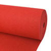 vidaXL Teppich Uni Rot 1,2 x 12 m Polyester