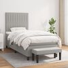 vidaXL Boxspringbett mit Matratze Hellgrau 80x200 cm Stoff