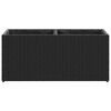 vidaXL Pflanzk&uuml;bel mit 2 T&ouml;pfen 2 Stk. Schwarz 72x30x32 cm Poly Rattan