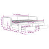 vidaXL Tagesbett Ausziehbar mit Schubladen Dunkelgrau 90x190 cm Stoff