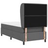 vidaXL Boxspringbett mit Matratze Dunkelgrau 80 x 200 cm Stoff