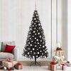 vidaXL Weihnachtsbaum mit 300 LEDs mit St&auml;nder Schwarz 210 cm PVC