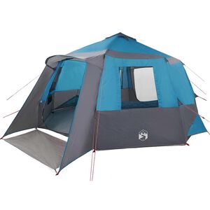 vidaXL Kabine Zelt 12-Personen Blau und Grau 500 x 500 x 294 cm
