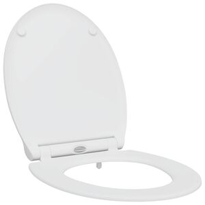 vidaXL Toilettensitz Wei&szlig; 45,5 x 37,5 x 3,8 cm Duroplast