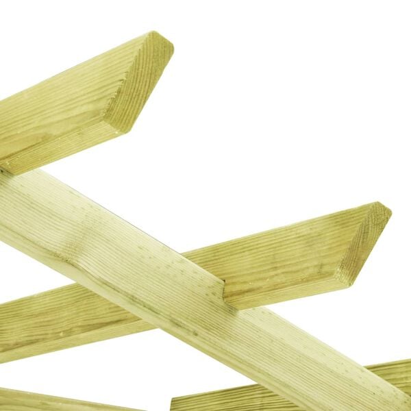 vidaXL Eckpergola mit Bank 130&times;130&times;197 cm Kiefernholz Impr&auml;gniert