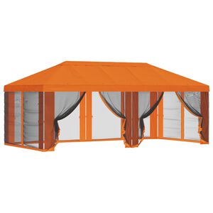 vidaXL Pavillon Dach mit Seitenw&auml;nden Orange 600,5 x 300,5 cm