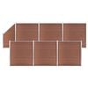 vidaXL WPC Zaun-Set 6 Quadrate + 1 Schr&auml;ge 1138x186 cm Braun