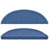 vidaXL Stufenmatten 10 Stk. 56x17x3 cm Blau Halbrund
