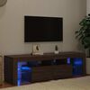 vidaXL TV-Schrank mit LED-Leuchten Braun Eichen-Optik 140x36,5x40 cm