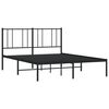 vidaXL Bettgestell mit Kopfteil Metall Schwarz 140x190 cm