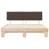 vidaXL Bettgestell mit gepolstertem Kopfteil Taupe 180 x 200 cm