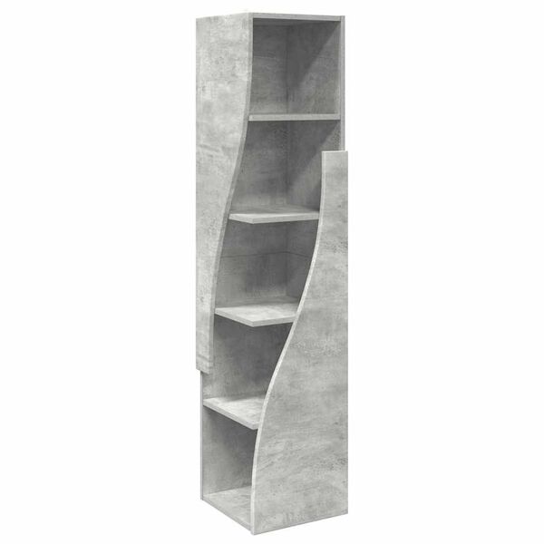 vidaXL Eckschrank Beton Grau 32x32x140cm Holzwerkstoff