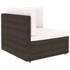 vidaXL Modulares 2-Sitzer-Sofa Poly Rattan Braun