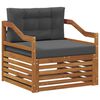 vidaXL Outdoor-Sofa Natur und Anthrazit