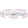 vidaXL Outdoor-Sofagarnitur mit Kissen 8 pcs Nat&uuml;rlich und Hellgrau