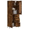 vidaXL Highboard Räuchereiche 69,5x34x180 cm Holzwerkstoff