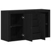 vidaXL Sideboard Schwarz Eichen-Optik 120 x 36 x 69 cm Holzwerkstoff