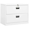 vidaXL Aktenschrank Wei&szlig; 90x46x72,5 cm Stahl