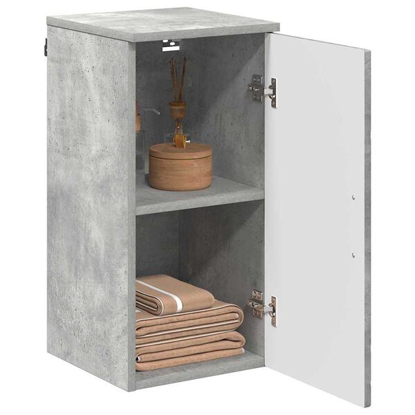 vidaXL Badezimmerschrank Wandmontiert Beton Grau 30 x 31,5 x 61 cm