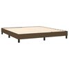 vidaXL Boxspringbett mit Matratze & LED Dunkelbraun 160x200 cm Stoff
