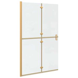 vidaXL Walk-in Duschwand Gold 120 x 6,5 x 190 cm Energiesparendes Glas