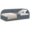 vidaXL Eckbettgestell Dunkelgrau 90 x 200 cm Samt