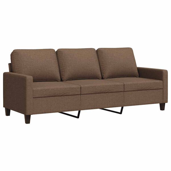 vidaXL 3-Sitzer-Sofa Braun 180 cm Stoff