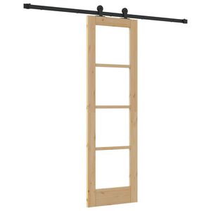 vidaXL Schiebet&uuml;r ORKDAL 61 x 198,5 cm Massivholz Kiefer und Glas