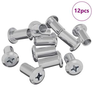 vidaXL Sicherungsmutter 12 pcs Nickel M6 x 25 mm Stahl