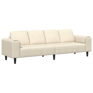 vidaXL Sofa Creme 250 x 77 x 76 cm Cordstoff