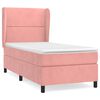 vidaXL Boxspringbett mit Matratze Rosa 80x200 cm Samt