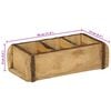 vidaXL Tablett 4 pcs Braun 30 x 14 x 9 cm Massives upgecyceltes Holz