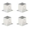 vidaXL Pfostenanker 4 Stk. Verzinktes Metall 121 mm