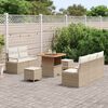 vidaXL Gartensofa-set mit Kissen 8 pcs Beige Poly-Rattan